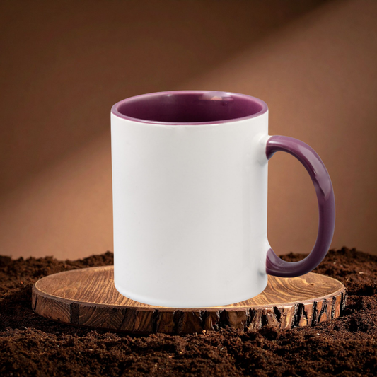 11oz Maroon Inner Mug – Custom Printed