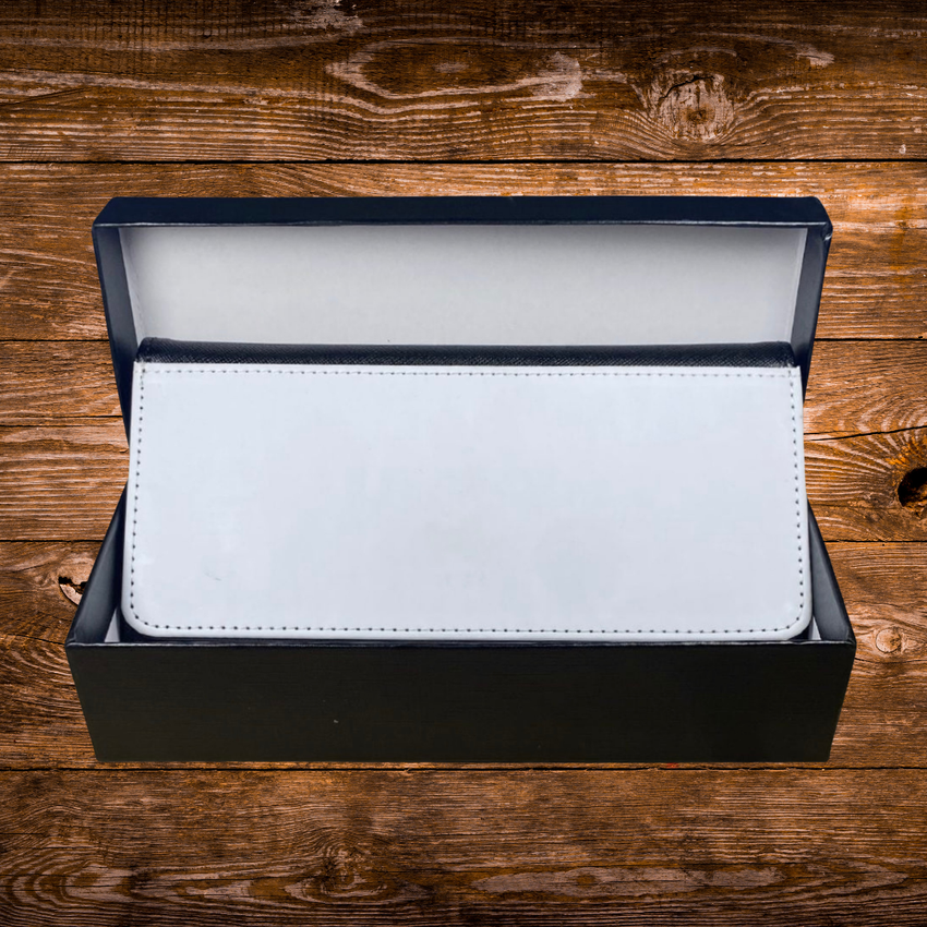 PU Leather Clutch Wallet – Custom Printed Black