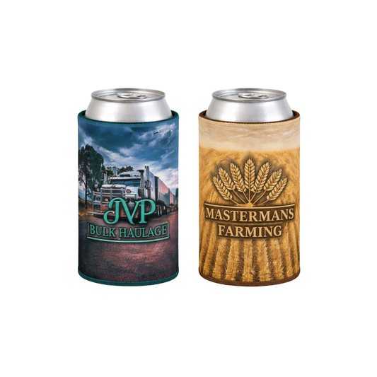 Overlocked Stubby Cooler – Custom Printed