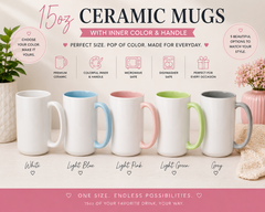 15oz Coloured Inner Mug – Custom Printed